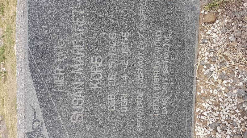 KORB Susan Margaret 1906-1955