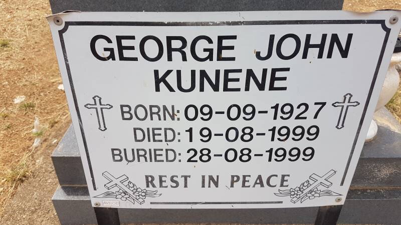 KUNENE George John 1927-1999
