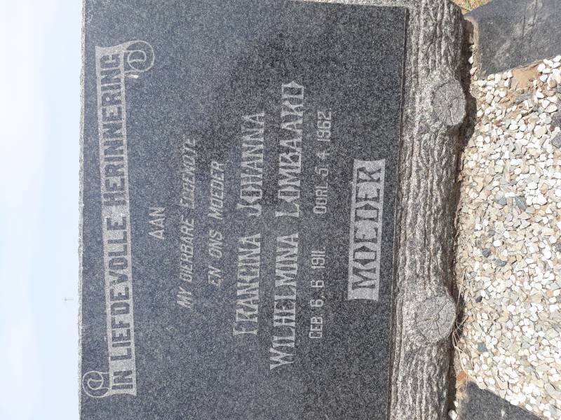 LOMBAARD Francina Johanna Wilhelmina 1911-1962