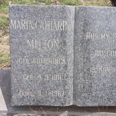 MITTON Maria Catharina nee COMBRINCK 1911-1967