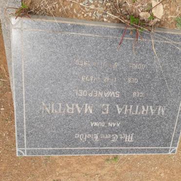 MARTIN Martha E. nee SWANEPOEL 1879-1960