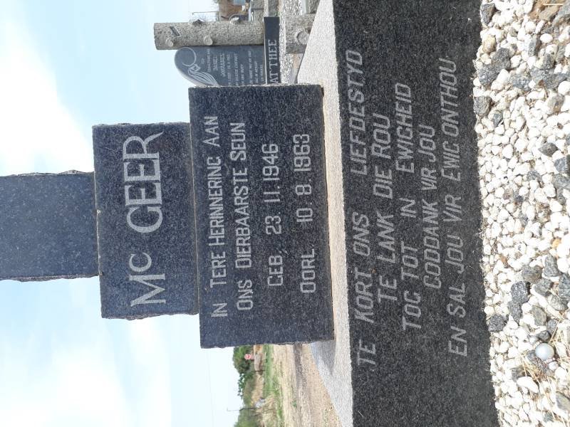 McGEER Daniel Anthony 1946-1963