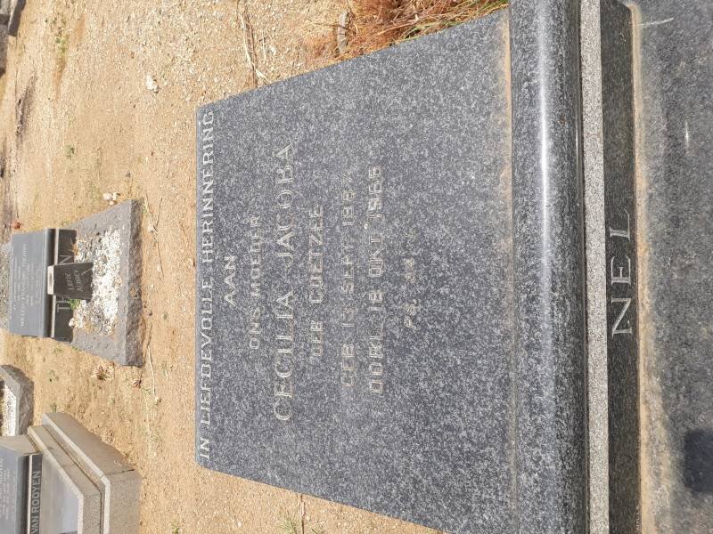 NEL Cecilia Jacoba nee COETZEE 1887-1966
