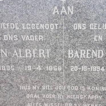 NIEKERK Jan Albert, v. 1885-1958 &amp; Barend Jacobus 1894-1976