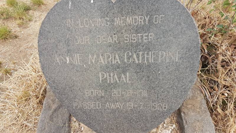 PHAAL Annie Maria Catherine 1911-1928