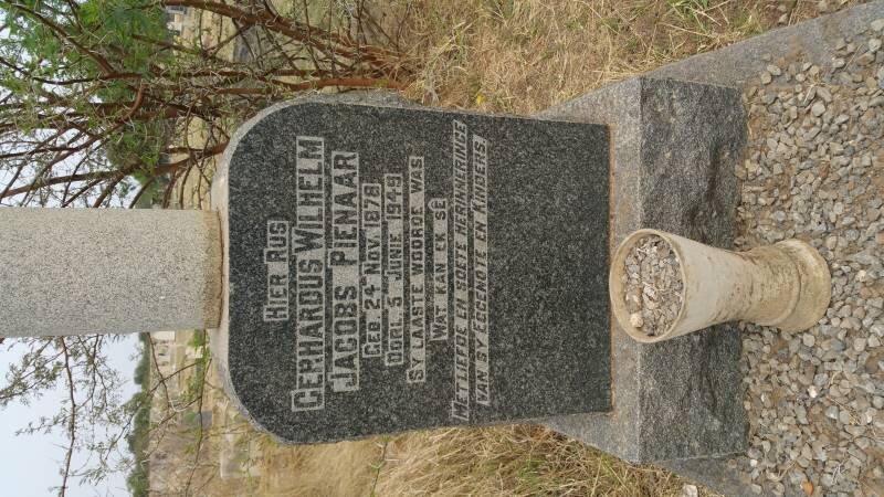 PIENAAR Gerhardus Wilhelm Jacobs 1878-1949