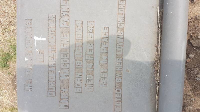 PAYNE Mary Magdalene 1864-1945