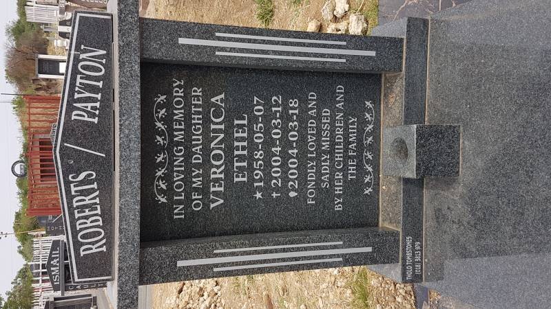 PAYTON Veronica Ethel, ROBERTS 1958-2004