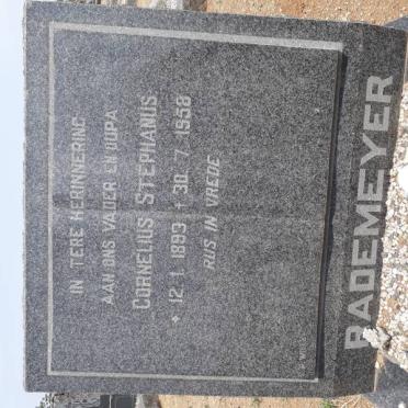 RADEMEYER Cornelius Stephanus 1893-1958