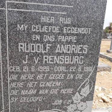 RENSBURG Rudolf Andries, J.v. 1926-1961