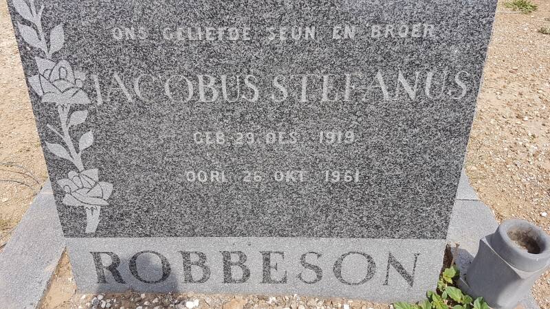 ROBBESON Jacobus Stefanus 1919-1961