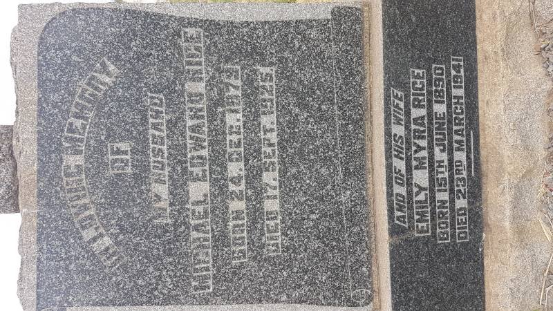 RICE Michael Edward 1879-1925 &amp; Emily Myra 1890-1941