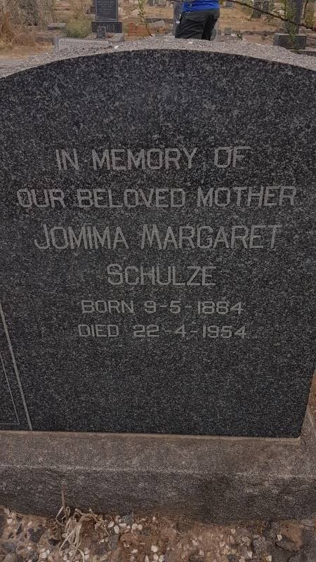 SCHULZE Jomima Margaret 1884-1954