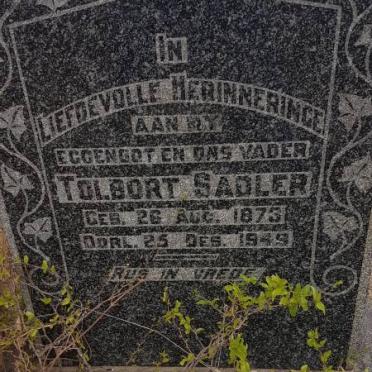SADLER Tolbort 1873-1949