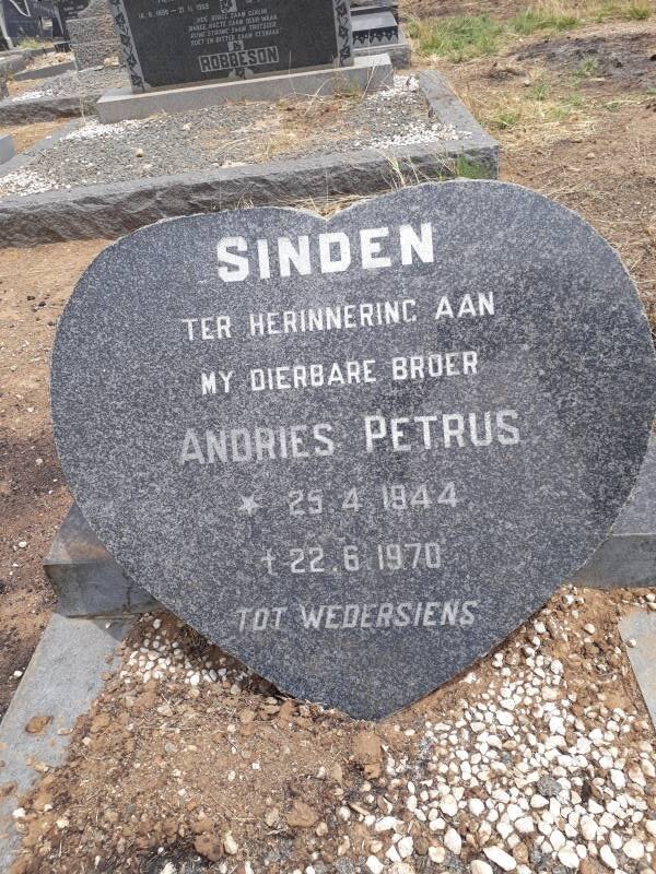 SINDEN Andries Petrus 1944-1970