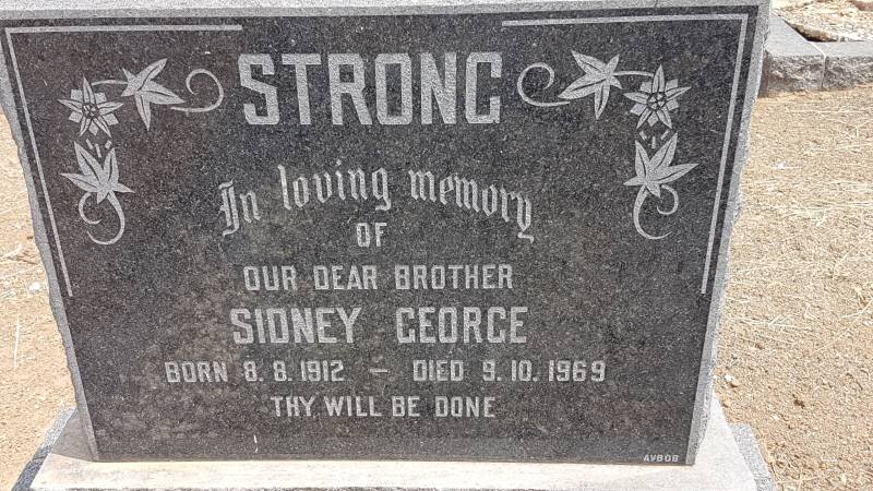 STRONG Sidney George 1912-1969