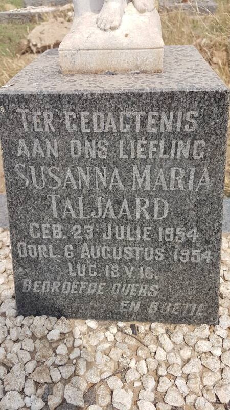 TALJAARD Susanna Maria 1954-1954
