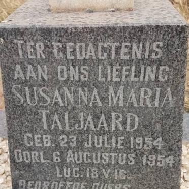 TALJAARD Susanna Maria 1954-1954
