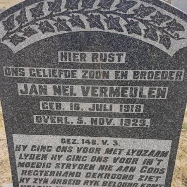 VERMEULEN Jan Nel 1918-1929
