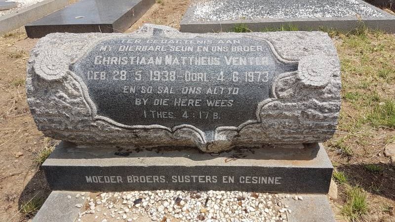 VENTER Christiaan Mattheus 1938-1973