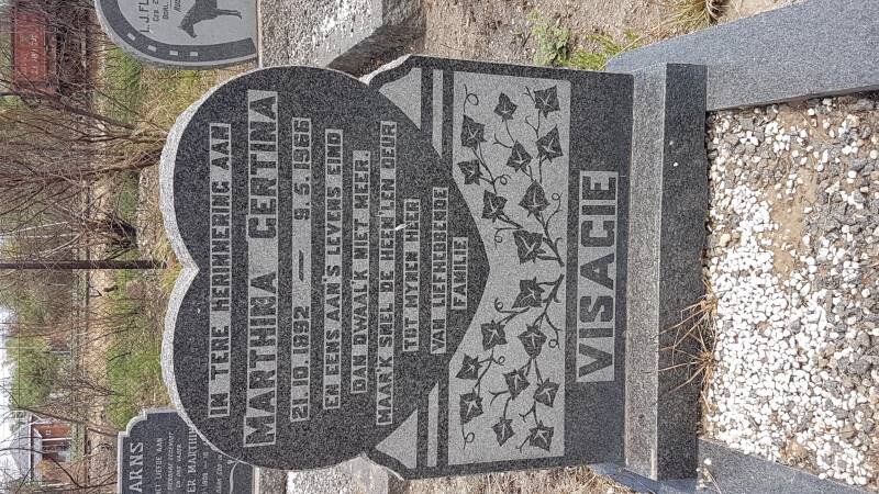 VISAGIE Marthina Gertina 1892-1966