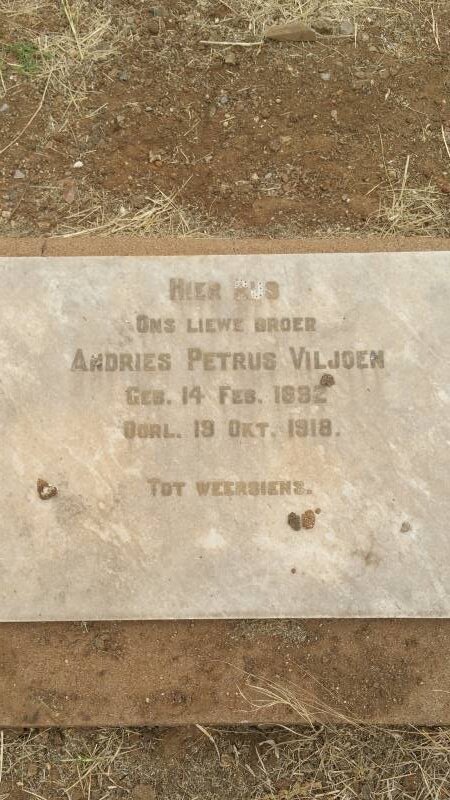 VILJOEN Andries Petrus 1892-1918