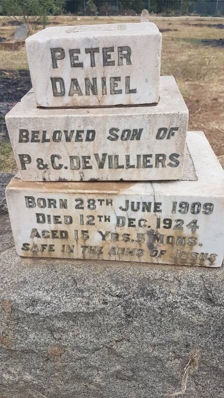 VILLIERS Peter Daniel, de 1909-1924