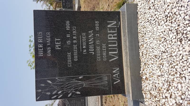 VUUREN Piet, van 1906-1973 &amp; Johanna 1908-