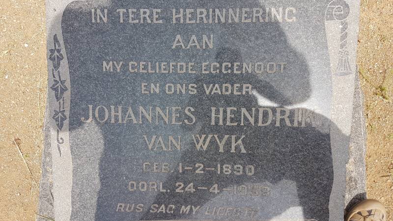 WYK Johannes Hendrik, van 1890-1958