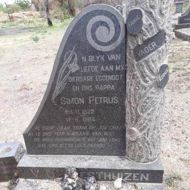 WESTHUIZEN Simon Petrus, v.d. 1922-1964