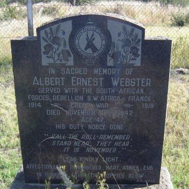 WEBSTER Albert Ernest -1942