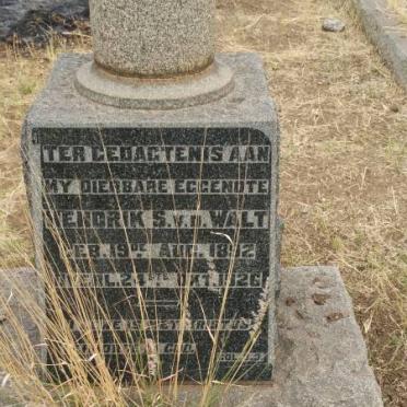 WALT Hendrik S., v.d. 1892-1926