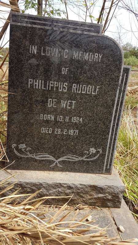 WET Philippus Rudolf, de 1924-1971