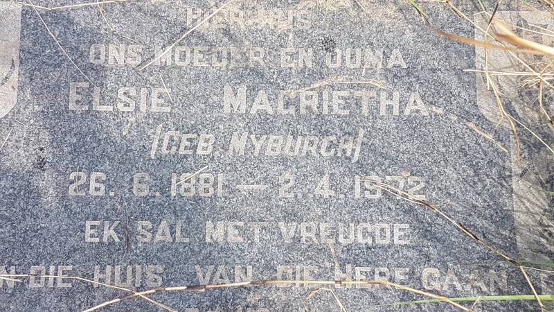 ? Elsie Magrietha nee MYBURGH 1881-1972