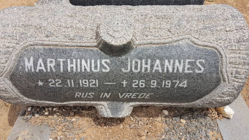 ? Marthinus Johannes 1921-1974