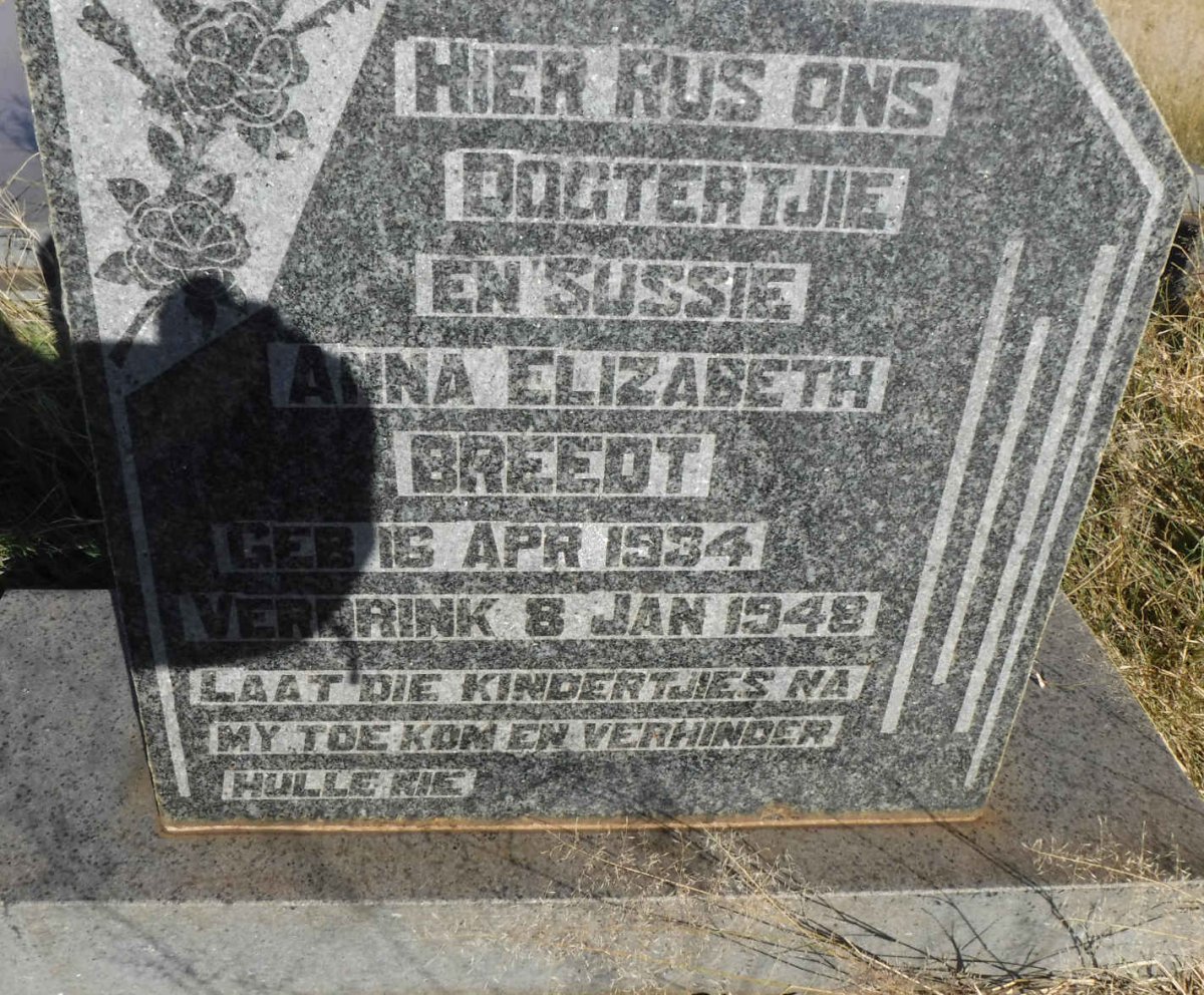 BREEDT Anna Elizabeth 1934-1948