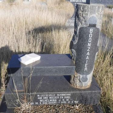 BOONZAAIER Wilhelmina J.H.M. nee VIVIERS 1936-1981