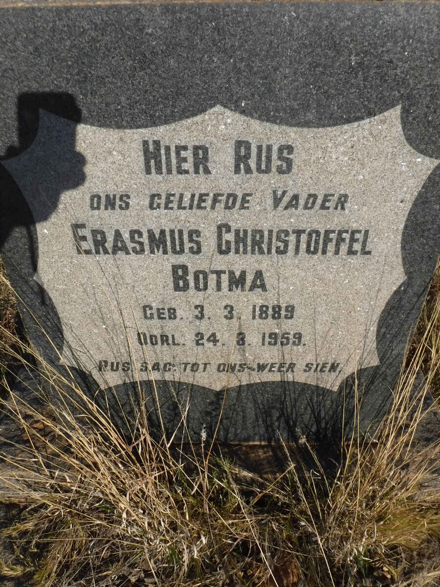 BOTMA Erasmus Christoffel 1889-1959