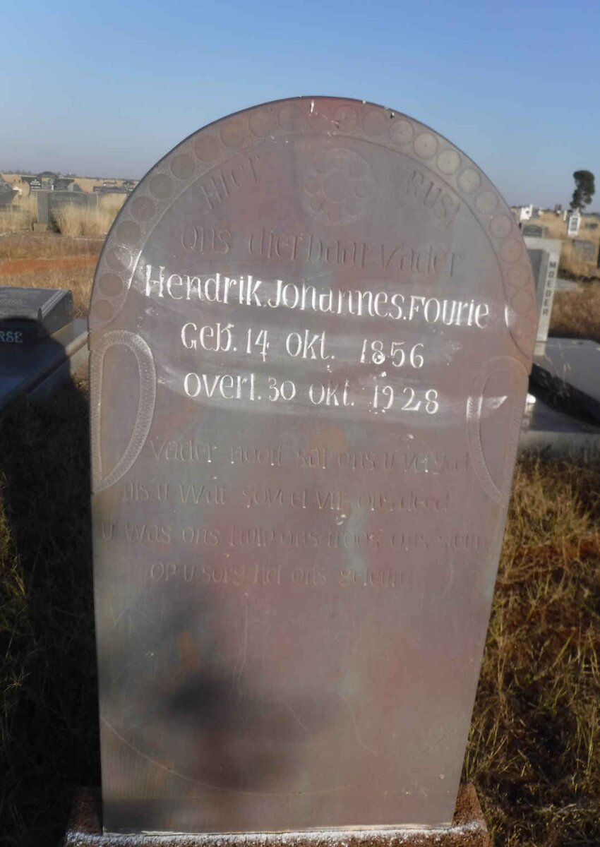 FOURIE Hendrik Johannes 1856-1928