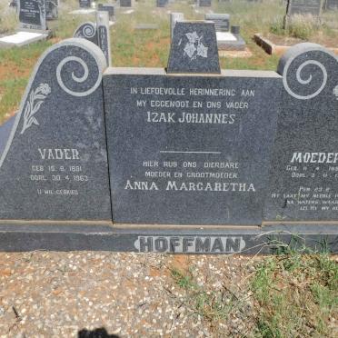 HOFFMAN Izak Johannes 1881-1963 &amp; Anna Margaretha 1885-1972