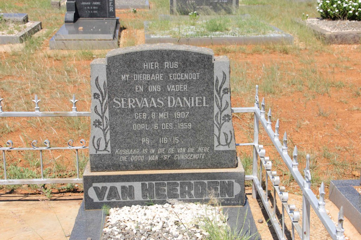 HEERDEN Servaas Daniel, van 1907-1959