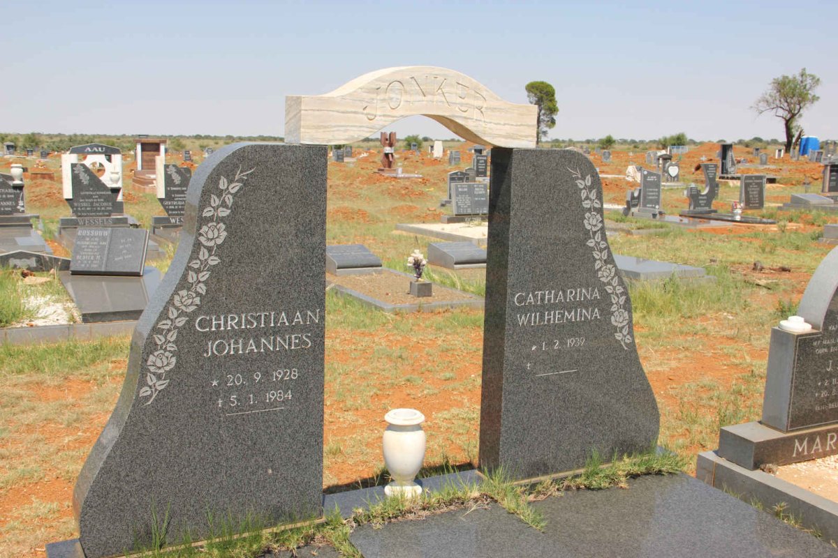JONKER Christiaan Johannes 1928-1984 &amp; Catharina Wilhelmina 1939-