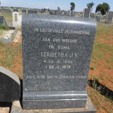 JONKER Gerrietha J.V. 1895-1979