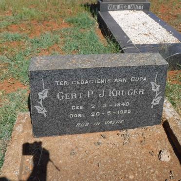 KRUGER Gert P.J. 1840-1925