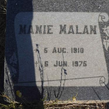 MALAN Manie 1910-1975