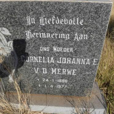MERWE Cornelia Johanna E., v.d. 1890-1977