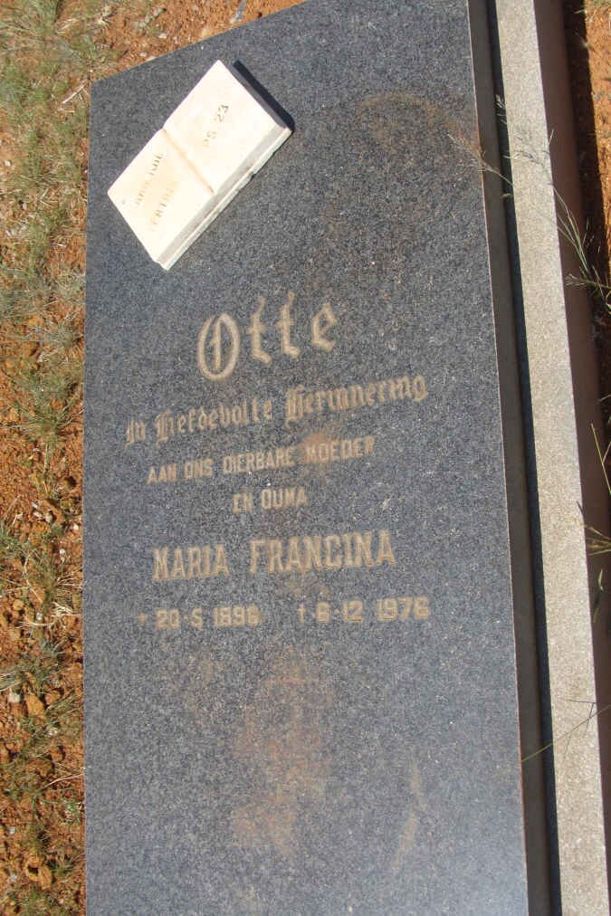 OTTE Maria Francina 1896-1976