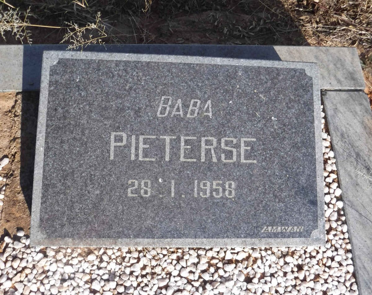 PIETERSE Baba -1958