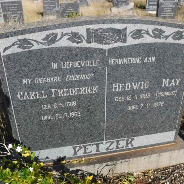 PETZER Carel Frederick 1886-1963 &amp; Hedwig May SCHMIDT 1895-1972