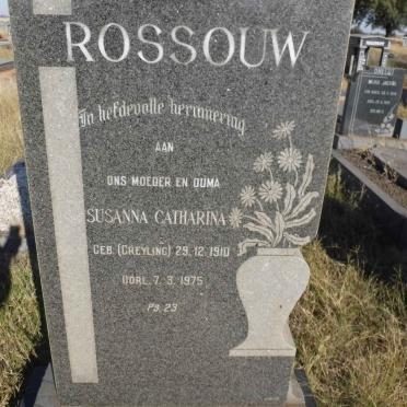 ROSSOUW Susanna Catharina nee GREYLING 1910-1975